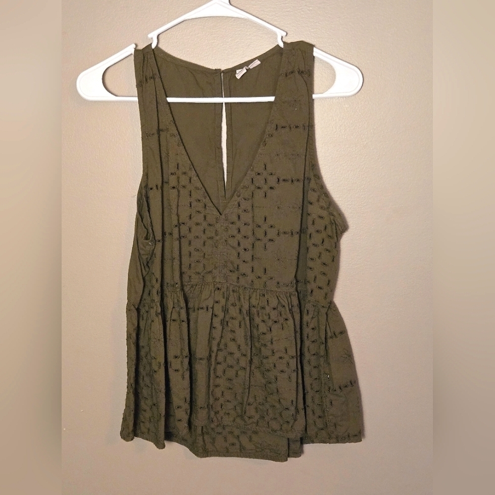 Women's Melrose & Market Boho Peplum Tank Top, Size Small